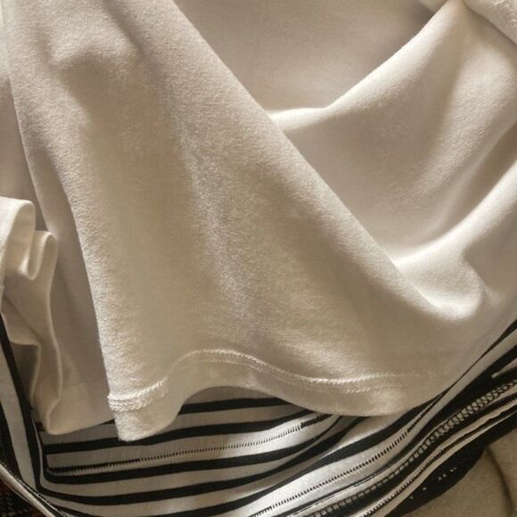 Vince Camuto Dressy Black White Striped Scoop Neck Sheath Dress Plus SIze 1X - Picture 6 of 7